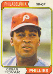 1974 Topps Baseball Cards      538     Cesar Tovar
